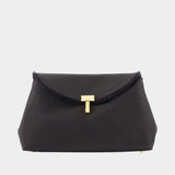 Pochette Mini T-Lock Frayed - TOTEME - Soie - Noir