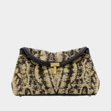 Pochette Mini T-Lock Paisley - TOTEME - Synthétique - Noir
