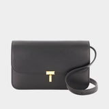 Sac À Bandoulière T-Lock - TOTEME - Cuir - Noir