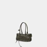 Sac Porté Épaule Le City East West - Balenciaga - Cuir - Kaki