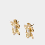 Boucles D'oreilles Pearl Flower - SELF PORTRAIT - Métal - Doré