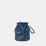 Sac À Main Tapestry - Ganni - Coton - Bleu