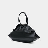 Sac Porté Épaule Manta Maxi - Alexander McQueen - Cuir - Noir
