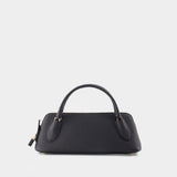 Sac À Main Lock Top Handle - Tory Burch - Cuir - Noir