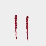 Boucles D'oreilles Drip - Simone Rocha - Crystal - Rouge