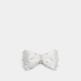 Barrettes Pearl Bow - SELF PORTRAIT - Satin - Ivoire