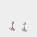 Boucles D'oreilles Mini Relief Drop - Vivienne Westwood - Métal - Argenté