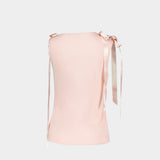 Tank Top Bow Ribbon Tail - Simone Rocha - Synthétique - Rose