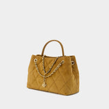 Sac À Bandoulière Fleming Small Carryall - Tory Burch - Cuir - Marron