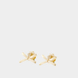 Boucles D'oreilles Petite Bow Daisy - Simone Rocha - Crystal - Jaune