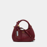 Sac À Main Hobo Mini Grained - Ganni - Synthétique - Rouge