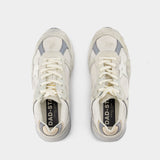 Sneakers Running Dad - Golden Goose Deluxe Brand - Cuir - Blanc/Argenté