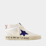 Sneakers Mid Star - Golden Goose Deluxe Brand - Cuir - Blanc