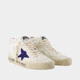 Sneakers Mid Star - Golden Goose Deluxe Brand - Cuir - Blanc