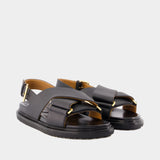 Sandales Fb Criscross - Marni - Cuir - Noir