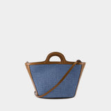 Sac À Main Tropicalia Small - Marni - Coton - Bleu