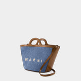 Sac À Main Tropicalia Small - Marni - Coton - Bleu