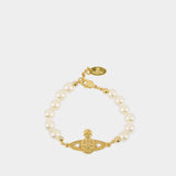 Bracelet Mini Bas Relief - Vivienne Westwood - Métal - Doré