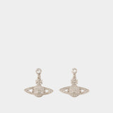 Boucles D'oreilles Mini Relief Drop - Vivienne Westwood - Métal - Gris