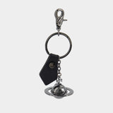 Porte-Clé Saffiano 3d Orb - Vivienne Westwood - Métal - Noir