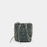 Sac Porté Épaule Charm-D Small - DIESEL - Coton - Bleu