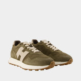 Sneakers H601 Allacciato H Patch - Hogan - Cuir - Vert