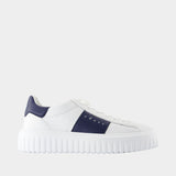 Sneakers H Stripes - Hogan - Cuir - Blanc