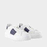 Sneakers H Stripes - Hogan - Cuir - Blanc