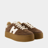 Sneakers H698 Allacciato H - Hogan - Cuir - Marron