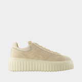 Sneakers H Stripes - Hogan - Cuir - Beige