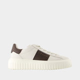 Sneakers H Stripes - Hogan - Cuir - Blanc