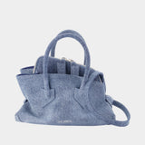 Sac la Passeggiata Mini Top Handle - The Attico - Coton - Bleu