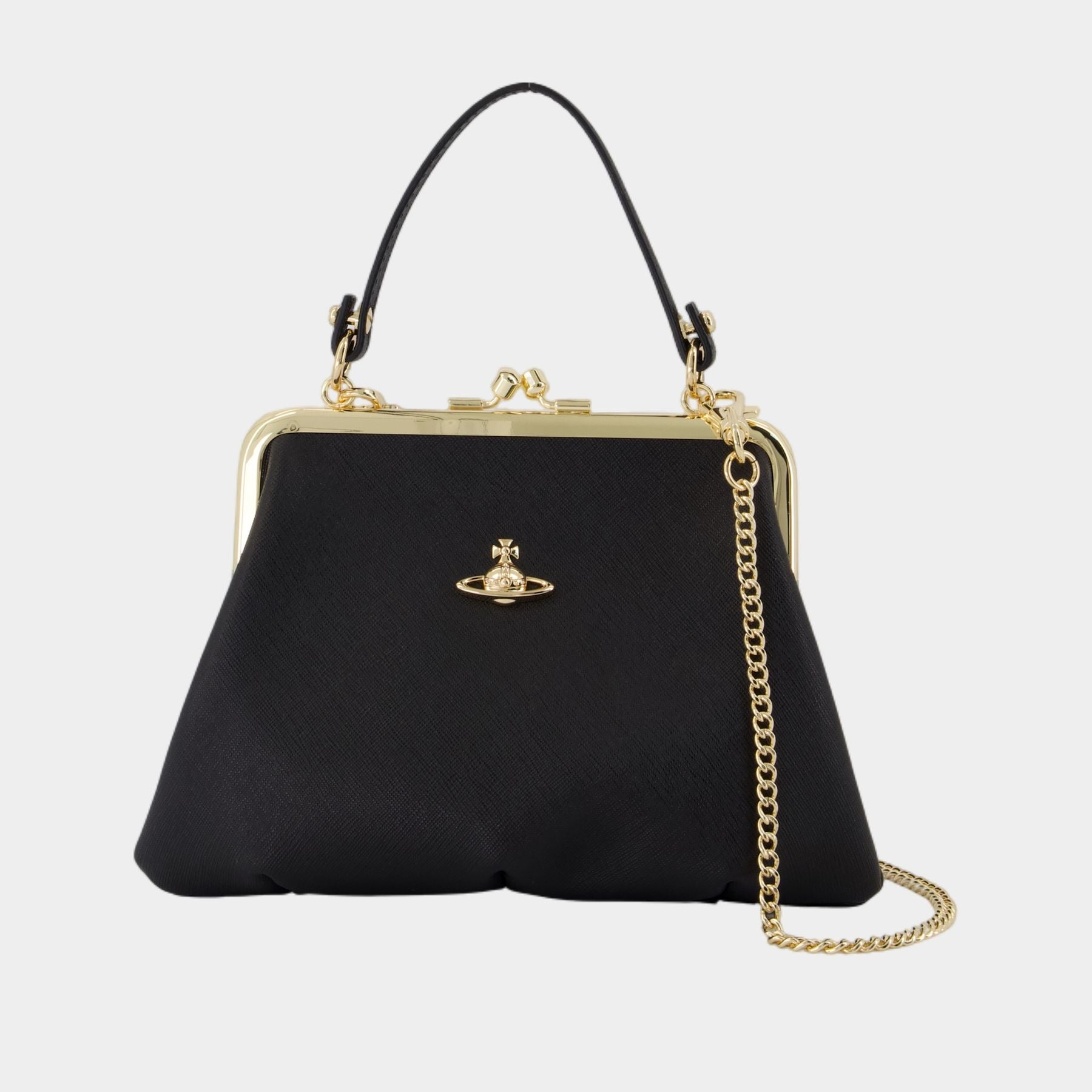Sac Main Granny Frame Vivienne Westwood Synth tique Noir sac-main-granny-frame-vivienne-westwood-synth-tique-noir