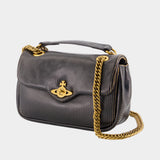 Sac Porté Épaule Anita Chain S - Vivienne Westwood - Cuir - Noir