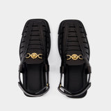 Sandales - Versace - Cuir - Noir