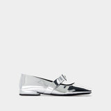 Ballerines T.20 - Versace - Cuir - Argenté