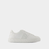 Sneakers La Greca - Versace - Coton - Blanc