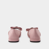 Ballerines Gianni Ribbon - Versace - Cuir - Rose