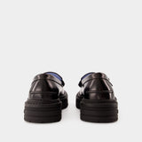 Chaussures Plates Loafers Calf Leather - Versace - Cuir - Noir