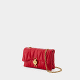 Sac À Bandoulière Mini Kleio - Versace - Cuir - Rouge