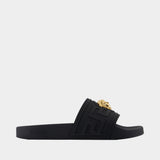 Slides Fabric - Versace - Synthétique - Noir