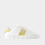 Sneakers Free Bio - Versace - Soie - Blanc