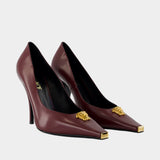 Escarpins Pump T.105 Calf Leather - Versace - Cuir - Bordeaux