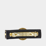 Barrettes - Versace - Cuir - Noir