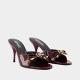 Mules T.85 - Versace - Cuir - Bordeaux
