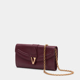 Wallet On Chain - Versace - Cuir - Bordeaux