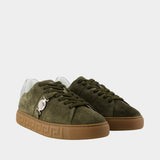Sneakers Biggie Accessories - Versace - Cuir - Kaki