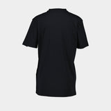 T-Shirt Writing Embroidery - Versace - Coton - Noir