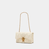 Sac À Bandoulière Kleio Mini - Versace - Cuir - Beige