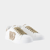 Sneakers Port.light Strobel - Dolce&Gabbana - Cuir - Blanc